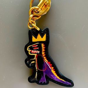 Coach X Basquiat collaboration brand new unopened Dinosaur Pez Key Ring Charm